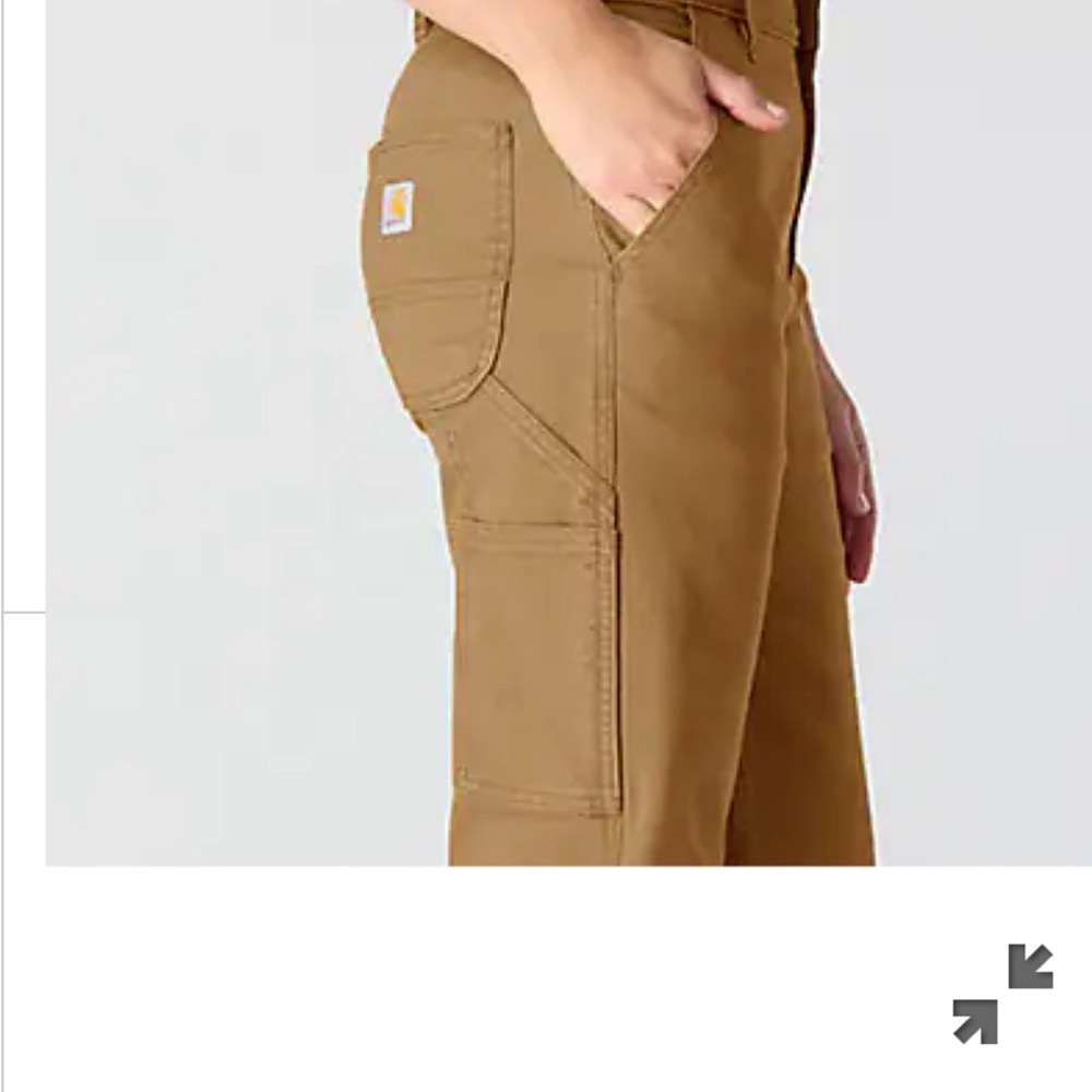 Carhartt WOMEN'S RUGGED FLEX® LOOSE FIT CANVAS WORK PANT Dark Brown - Picture 3 of 5